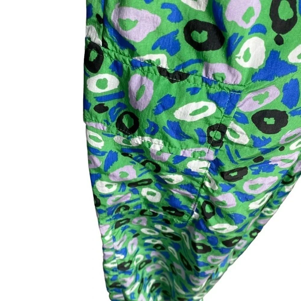 Diane Von Furstenberg for Target leopard Green High Waist nylon Pants Size XS - Picture 4 of 7
